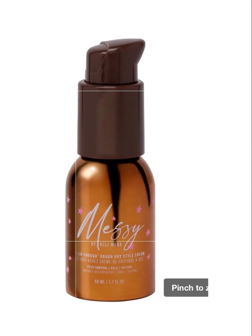 Messy By Alli Webb -rough day styling cream for frizz control, hold, texture
